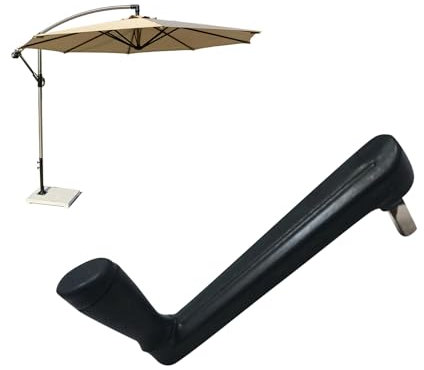 Sonnenschirm Ersatzteile Handkurbel, Sonnenschirm Kurbel, Sun Garden Ampelschirm Ersatzteile, Verstellbares Sonnenschirm Zubehör, Sonnenschirmständer Zubehör Kurbel für Hof Rasen Balkon (Schwarz)