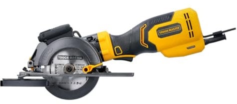 TOUGH MASTER Mini Circular Saw 750W 3600RPM Compact Electric Circular Saw with Laser Guide & Blade 125mm for Wood Metal Tiles Plastic, Cutting Depth 45.5mm (90°), 30.5mm (45°)