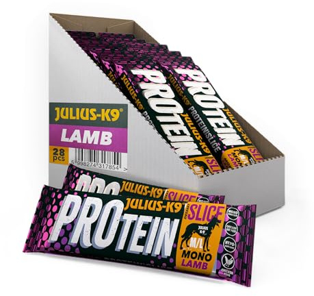 Julius K9 Protein Bar for dogs 50g Lamb & Carrots, dog treat, chicken free, ideal for training, hypoallergenic snack, mono protein