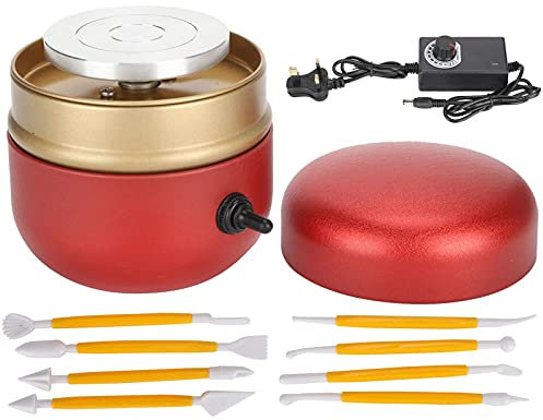 KLLJHB Mini tornio da vasaio, tornio Elettrico da vasaio da 2000 Giri/min, Strumento Fai da Te per Argilla con Vassoio per la Scuola Domestica e l'insegnamento Fai da Te.