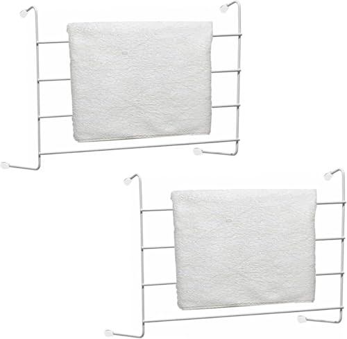 MURIEL BARGAINS 4 Bar Radiator Airer – White Over Radiator Clothes Drying Rack – Indoor Laundry Dryer for Towels, Socks, and Small Garments – Space-Saving Laundry Airer for Home, Bathroom Use (2)
