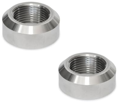 Ganter Normelemente | Schweißmuffe, Muffe | Edelstahl | 2 Stück | Zollgewinde G1/8 | mit Fase | GN 7490-NI-G1/8-A