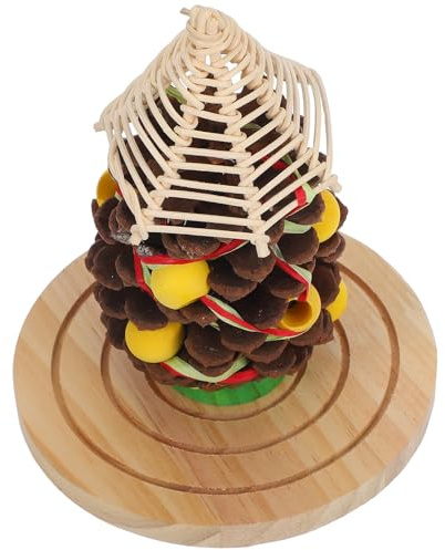ARTSEWPLY Kauspielzeug Rattan Kiefernzapfen und Großem Geflochtener mit Natürliches Spielspaß für Kau Struktur für Langlebigen Papageien Hamster im Käfig