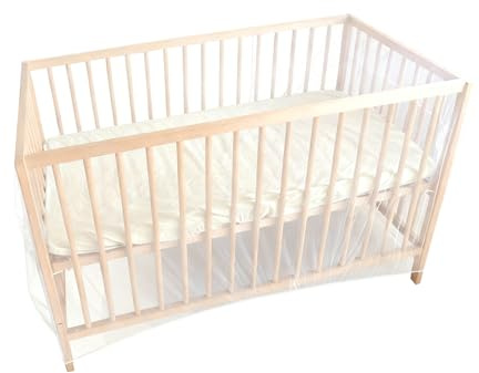 Moskitonetz Bett - Betthimmel mit Gummizug, Feinmaschiges Moskitonetz Bett für Kinderbetten Babyreisebett, Baldachin-Design Himmelbett Insektennetz, Mücken-Schutz für Familien Reisen Campen