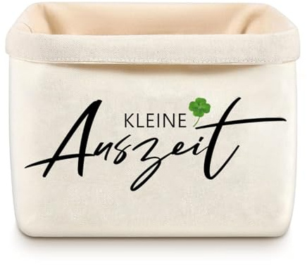 Wellness Geschenke für Frauen, Entspannung Geschenk für Frauen, Korb für Geschenke mit Kleine Auszeit, Geschenk Korb mit Vierblättrigem Kleeblattmuster, Praktisch Geschenkkorb