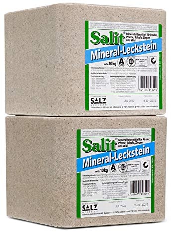 Mineralleckstein - Salzleckstein Salz Natrium 2 x 10kg Block