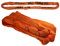 Rundschlinge 10000kg Tragkraft, 4m Umfang, endlos mit Polyesterkern, Hebegurt Hebeband, Orange