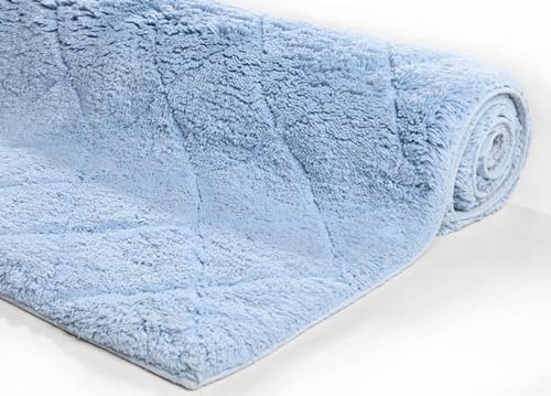 TOM TAILOR Badteppich Cotton Pattern diamond 707 hell blau 60 cm x 60 cm