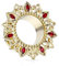 beyoutifulthings Ohr-Tunnel Blume Zirkonia Gold Rot Ohr-Piercing Edelstahl Ohr-Schmuck Screw Fit Flesh Plug Schraub-Verschluss 6mm