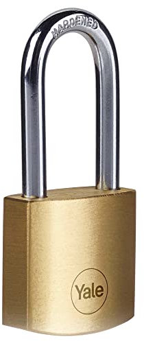 Yale - Y110B/40/140/1 Standardsicherheit 40 mm Messing Vorhängeschloss - Medium Bügel - 3 Schlüssel
