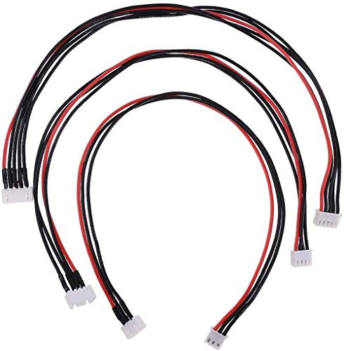Sitrda 3Pc 2S 3S 4S 300mm Lipo Balance Wire Extension Charged Cable Lead Connector for RC Car Plane Battery Charger