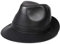 DongBao Herrenhut mit Leder -Leder Fedora Trilby Hut Panamahut Lederhut- Oilskinhut Winter/Sommer