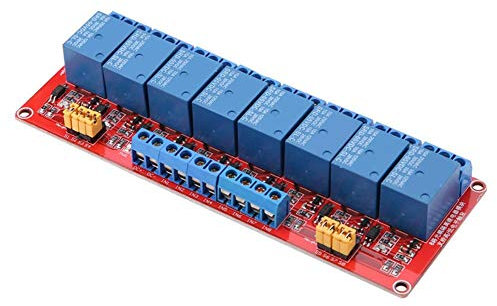 Módulo de relé de 8 canales Placa de módulo de relé optoacoplador de 8 canales Disparador alto y bajo 12V(12V)