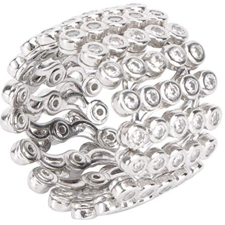 Happyyami Armband Faltbarer Ring, einziehbar, elastisch, Strass, Armband, Brautschmuck, Schmuck für Frauen und Damen, Metall
