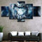 Impressions Sur Toile 5 Panneaux Muraux Anime Blue Eye Girl Painting Tableau Decoration Murale Tendu Sur Chassis Encadrée,Toile Salon Tableaux Murale Decoration