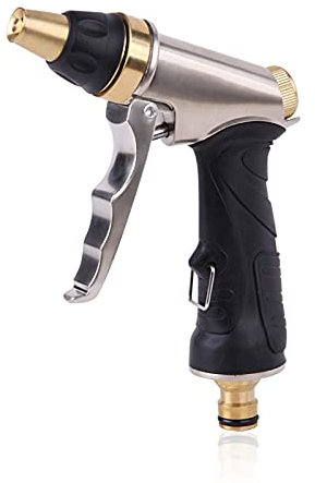 HGYJ Pistola a spruzzo Giardino in Rame Puro,Kit Doccia da Giardino, Pistola ad Acqua per autolavaggio Domestico,utilizzata per annaffiare Fiori/Fare Il Bagno/Pulire Animali Domestici,Bronze