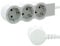 LEGRAND, Flache Steckdosenleiste, 3-fach Steckdose, Mehrfachsteckdose, 3 Meter Kabellänge, Ultraweiß/Grau, 694559