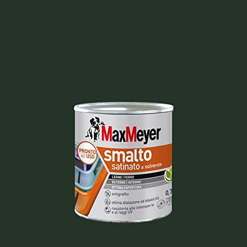 MAXMEYER Smalto a solvente per ferro e legno satinato ABETE R6009 0,750 L