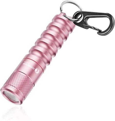 LUMINTOP EDC01 Mini LED Taschenlampe 120 Lumen Superhelle, 3 Modi, IPX8 wasserdicht, kleine lampe(Rosa)