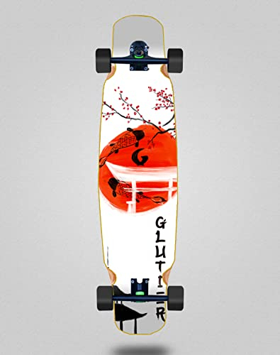 Glutier Skate Skateboard Longboard Komplett Mix Bamboo 46x9 Japan Xio