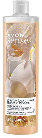 Avon Senses Simply Luxurious White Peach and Vanille Duft Cream Shower Gel 500 Ml