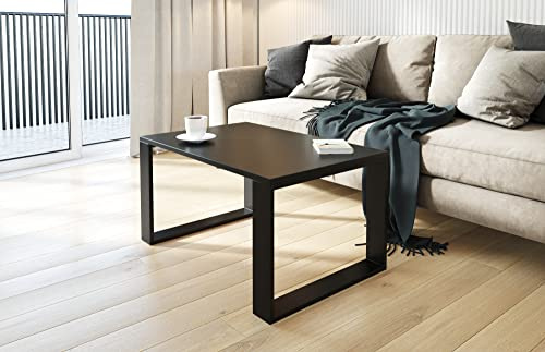 AKKE Couchtisch Wohnzimmertisch Beistelltisch Tisch Für Wohnzimmer Schwarz 80 x 50 x 45