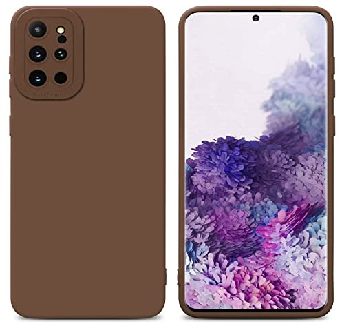 Cadorabo Hülle kompatibel mit Samsung Galaxy S20 Plus Schutzhülle TPU Silikon Case Liquid Design mit Kameraschutz Slim Kratzfest Weiche Gummi mit Rundumschutz Case Hülle für Galaxy S20 Plus in Braun