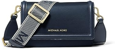 Michael Kors Jet Set Kleine Handy-Umhängetasche, Goldfarbene Metallteile/Marineblau, One size