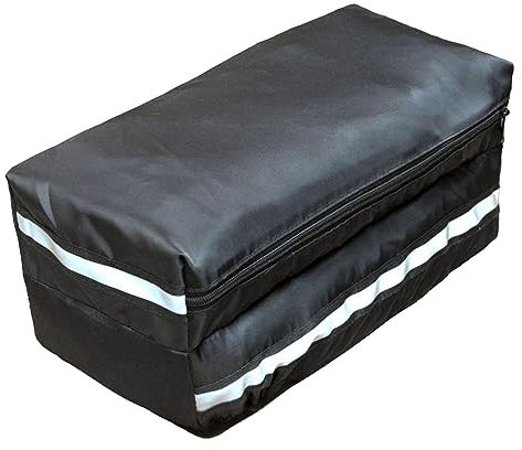 LOVIVER Sac de Batterie de vélo électrique Sac de Porte-Bagages arrière de vélo étanche Sac de Rangement de Batterie de vélo Portable Multifonctionnel, Noir Rehausser, Je