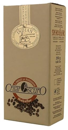 Mokaflor - Chiaroscuro Indian Monsooned, 250g ganze Kaffeebohnen, Hochwertiger Single Origin Kaffee aus Indien