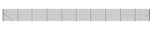 vidaXL Maschendrahtzaun mit Bodenflansch Grün 2,2x25 m
