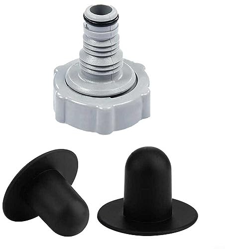 Bouchon de vidange de rechange noir pour adaptateur de piscine avec adaptateur 32 mm P6H1419