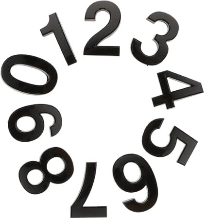DOITOOL 10pezzi Adesivi Per Numeri Di Casa Autoadesivi Per Indirizzi Facili Da Installare Resistenti e Decorativi Per Porte e Cassette Postali Numeri Visibili e Non Sbiaditi Adatti Per
