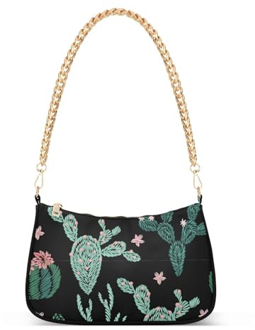 Mexikanische Stickerei-Kaktus-Handtasche, Umhängetasche, Damen, Tragetasche, Umhängetasche, Kettentasche für Damen, Mexikanische Stickerei-Kaktus, 1 size