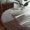 Rund Schutzfolie Tisch Mattiert Transparent 100cm - Kunststoff Tischdecke Nach Maß 1mm - Wasserdicht, Modern, Langlebig Tischtuch für Restaurant/Küche, Matt 1mm