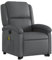 vidaXL Massagesessel, Verstellbar Sessel mit Aufstehhilfe, Fernsehsessel Relaxsessel mit Liegefunktion, Liegesessel Aufstehsessel Polstersessel, Grau Kunstleder