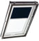 Tenda Oscurante Originale Roto ZRV - Guide di Scorrimento Laterali Bianco - per Finestre da Tetto delle Serie R4/R7 e Classic 43/73 - Dimensioni 065/098 | 06/09 - Colore del Tessuto Blu