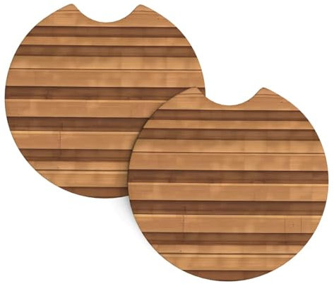 Posavasos de coche con textura de color madera original, duraderos y portavasos para coche, accesorios ideales para automóviles y camiones, mejorando la decoración de tu coche