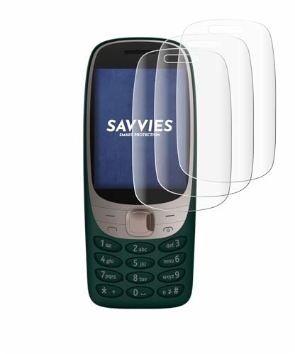 Savvies 4 Pack Full-Screen Protection Film compatible with Nokia 6310 (2024) Full Cover Screen Protector 3D Curved [Edge to Edge, Scratch Proof]