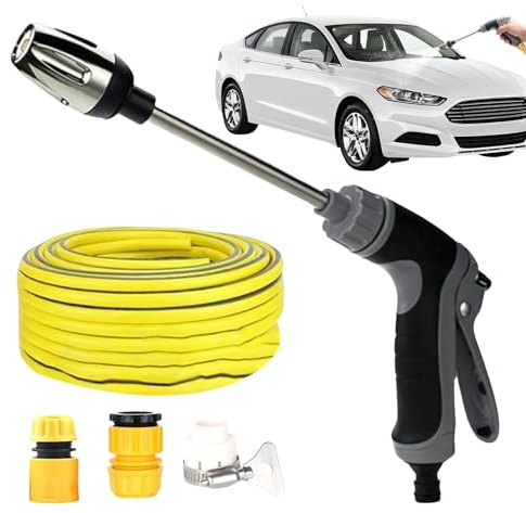Power High-Pressure Cleaner for Every Garden Hose - Turbowasher for Garden Hose, Garden Hose Pressure Cleaner, My Garden Friend Pressure Washer, High-Pressure Nozzle Cleaner for Outdoor Gardens, Court