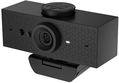HP Webcam 620 FHD, USB 3.0 con cable tipo A, FHD 1080p, 2 micrófonos antirruido, enfoque automático y zoom, giratorio 360°, campo de visión ajustable, certificado zoom, 6Y7L2AA