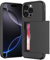 ACOCOBUY Compatible with iPhone 16 Pro Max Case with Card Holder Shockproof Protective Dual Layer Hidden Credit Card Slot Heavy Duty Wallet Phone Cover Armor Back Shell 6.9 inch for Men Women Black