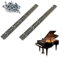 2 StüCk - Bisagra de acero inoxidable para piano, con 24 tornillos, para pianos, armarios, barcos, 300 x 25 x 0,6 mm