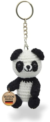 KEYSPACE Panda Schlüsselanhänger - Pandito - handgehäkeltes Geschenk
