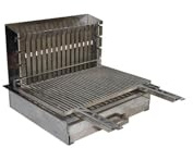 Barbecue Encastrable Inox Charbon de Bois - Plancha Tonio