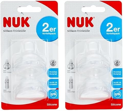 NUK Ersatztrinkschnabel für Learner Cup | kombinierbar mit allen First Choice Flaschen | 6-18 Monate | BPA-Frei | 2 Stück (Packung mit 2)