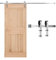 VEVOR Kit Ferramenta per Porta Scorrevole da Fienile 2438 mm, Capacità 150 kg, Compatibile con Larghezza 1066-1219mm e Spessore 34,9-44,45 mm, Binario Resistente Rullo a Forma J, Argento