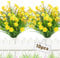 Yueshop 10 Bundles Artificial Flowers, UV-Resistant Artificial Plants Outdoor Realistic Faux Plastic Daisy Flower Fake Garden Plants Indoor Home Wedding Porch Window Box for Decor(Yellow)