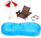 Sosoport 1 Ensemble Modèle De Piscine Petit Mini Piscine pour Poupées Maison De Poupée Mini Piscine Scène Accessoire De Piscine Mini Maison Piscine Miniature Mini-Piscine Meuble Plastique