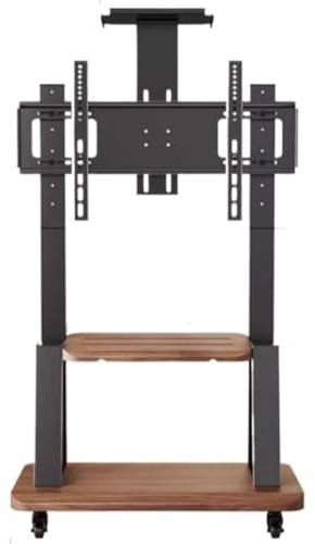 GHHVFEC Universal-TV-Ständer für Fernseher von 32 bis 80 Zoll. Höhenverstellbarer mobiler TV-Ständer mit feststellbaren Rollen und 2-stufigem Regal. Universal-Fernsehwagen fürs Schlafzimme